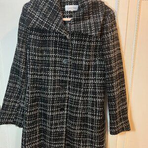 Calvin Klein Tweed Dress Coat